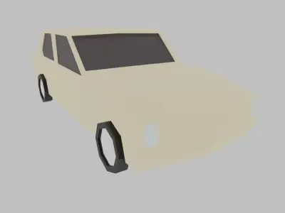 Low Poly Car with Multiple Textures Low-poly 3D model