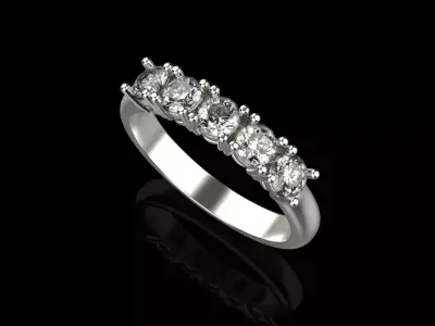 ring with stones 3D print model