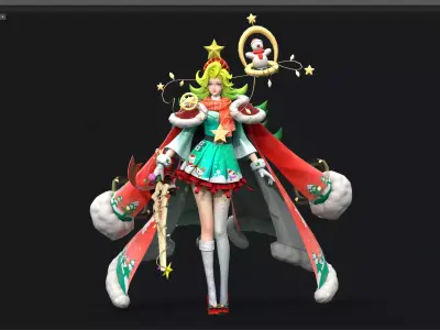 Christmas girl 3D model