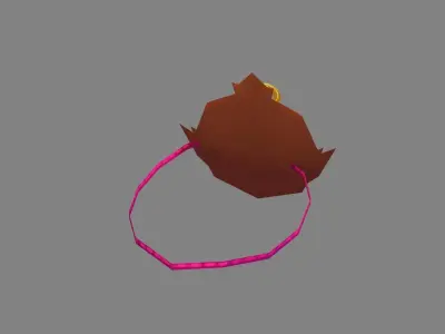 Cartoon monkey mask Low-poly 3D model