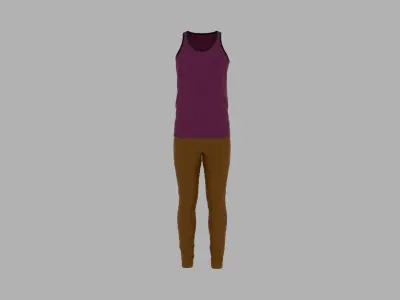 Sport Suit Low-poly 3D model