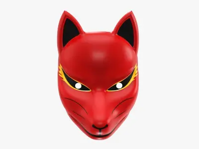 Fox japanese mask 01 3D model