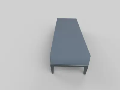 chair coffee table Low-poly 3D model