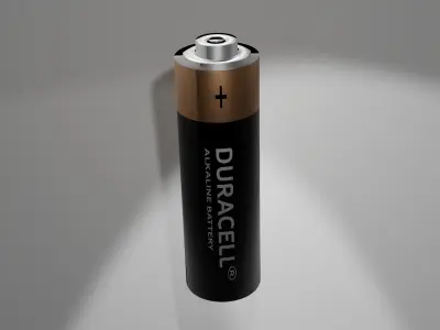 Duracell Battery Free low-poly 3D model