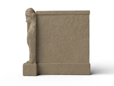 Human-headed winged lion Low-poly 3D model