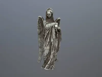 Angel Statue 2 Low-poly 3D model