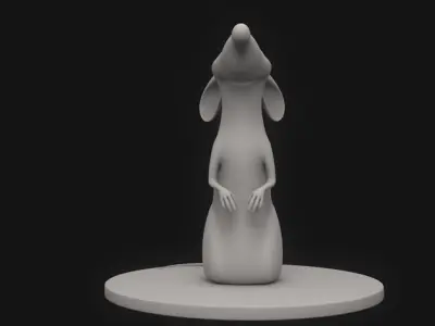 Mouse statue of 3D model