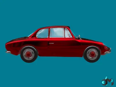ALPINE GT4 1969 CAR Low-poly 3D model