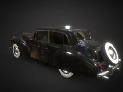 car the godfather Low-poly 3D model
