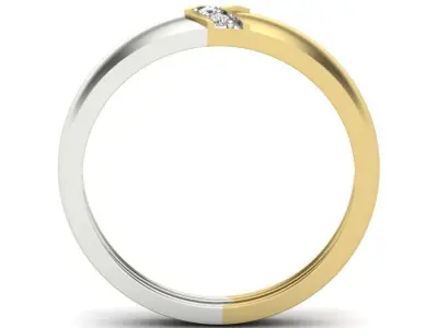 ring 3dm Render details two tone diamond 3D print model