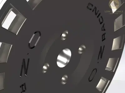 OZ Rally Racing Wheel High-Detail 3D Model Low-poly 3D model 3D print model