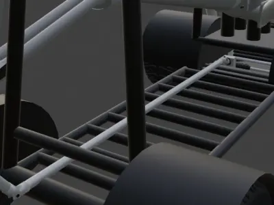 Turbo Barbecue  Low-poly 3D model