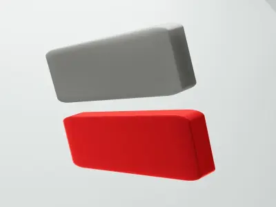 SUBSCRIBE and SUBSCRIBED Button Free low-poly 3D model