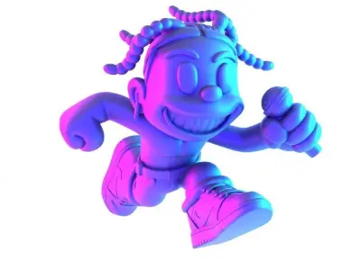 Travis Scott Air Jordan 1 Low Cartoon toy 3D print model