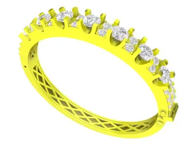 A7732 Diamond Women Bangle Bracelets 3D Model 3D print model