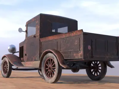 Low Poly Pickup Truck Low-poly 3D model