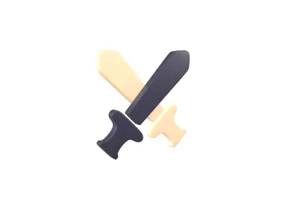 War Symbol v1 003 Low-poly 3D model