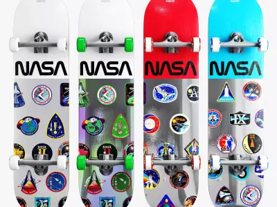 Skateboard NASA set 3D model