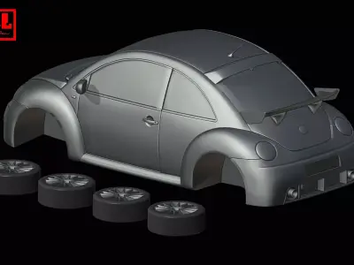 Volkswagen New Beetle RSi 2001-2003 3D print model