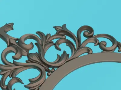 Decorative arch with patterns 3D Model Molding Low-poly 3D model