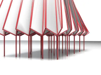 Parametric Tensile Structure Design Grasshopper Rhino Files 3D model