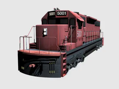 Diesel Engine Train CN 3D model