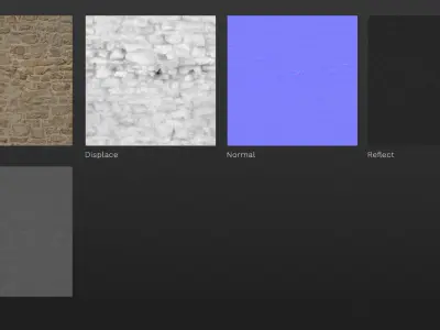 Yellow stone seamless wall texture 3D model