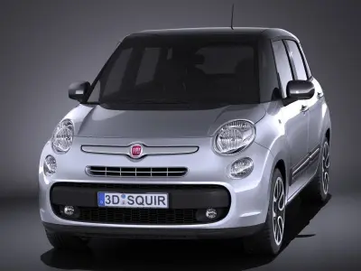 Fiat 500L 2013 VRAY 3D model
