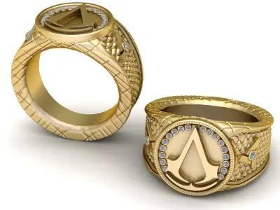 LUXURY DESIGN DIAMOND RING 3D PRINTABLE MODEL 3D print model