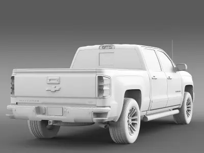 Chevrolet Silverado LTZ Z71 Crew Cab GMTK2 St Box 2016 3D model