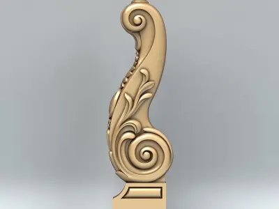 Newel post 007 3D model