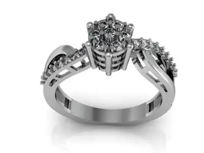 wedding ring 3D print model