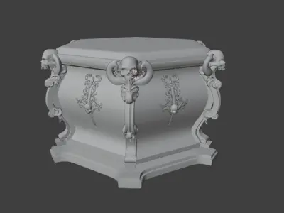 flower stand Low-poly 3D model