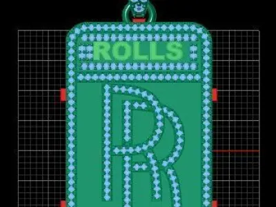 Luxury in Motion Diamond Rolls Royce Locket 3D print model