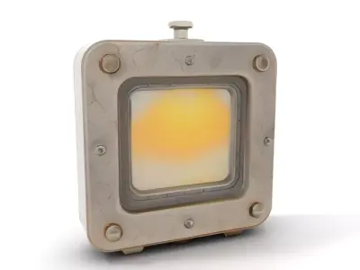 Industrial Wall Light Model Pack with Metal Casing Low-poly 3D model