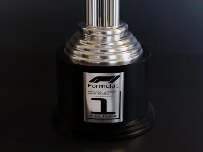 F1 Trophy - Japanese GP Trophy Low-poly 3D model