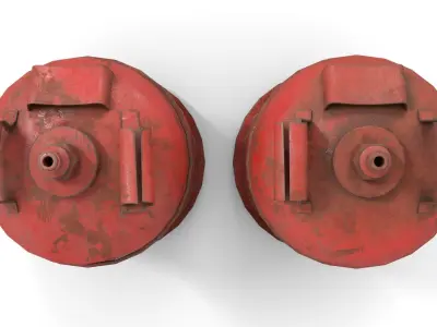 Bottle Cylinder Gas Low-poly 3D model