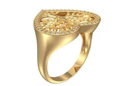 Tree of Life Ring 3D print model