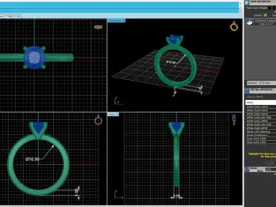 Solitaire Diamond Fashion Ring R8 3D print model