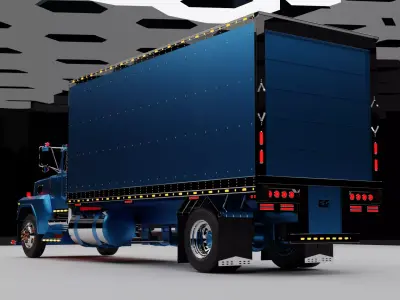 Ford LTL9000 Low-poly 3D model