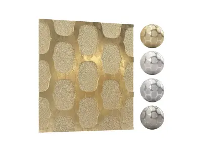Seashell Wall Cover Panels - Tiles 3D model