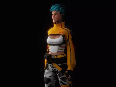 Rigged Female character Free 3D model