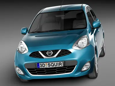 Nissan Micra 2014 3D model