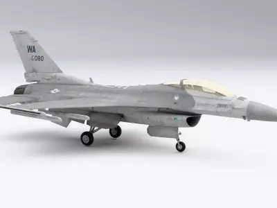 F-16 Fighting Falcon Low-poly 3D model buy