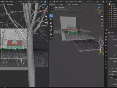 Abadoned House Full Scene 3D model