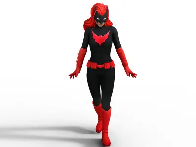 Batwoman Low-poly 3D model