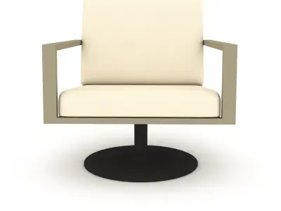 3D modern metal chair 02 Low-poly 3D model