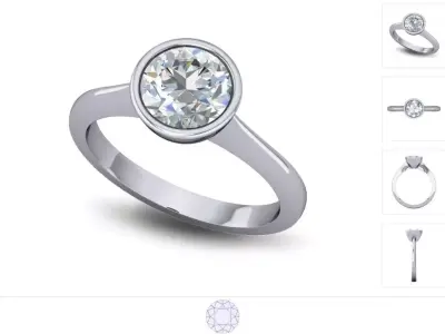 Women ring 3dm stl render detail 3D print model 11