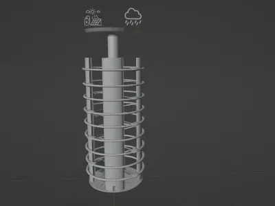 Skyscraper of the future on self-sustainment 3D model