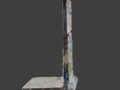 Berlin wall scan 3D model